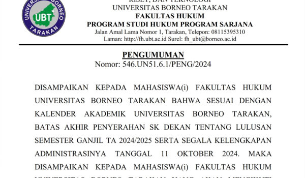 Pengumuman Batas AKhir Ujian Skripsi Untuk Mengikuti Wisuda Bulan November 2024